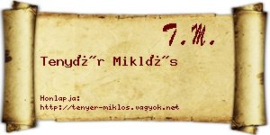 Tenyér Miklós névjegykártya