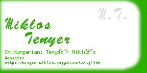 miklos tenyer business card